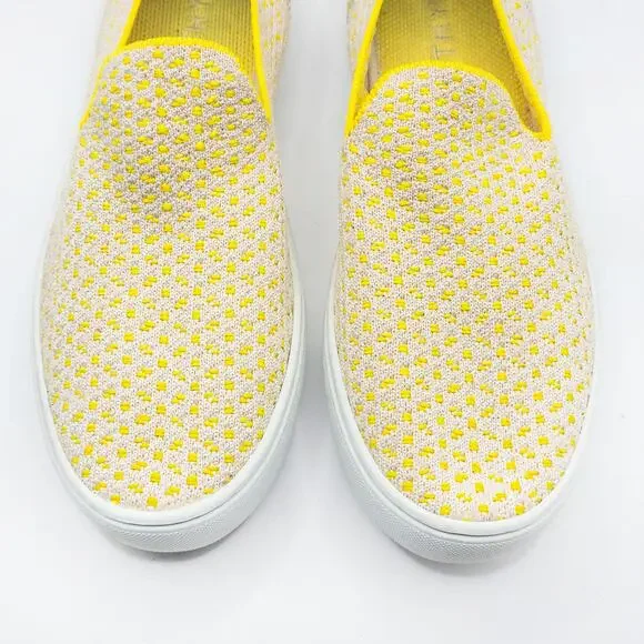 Rothys The Sneaker Yellow Knit Slip On Size 9 Clean Girl Pastel - Picture 3 of 7